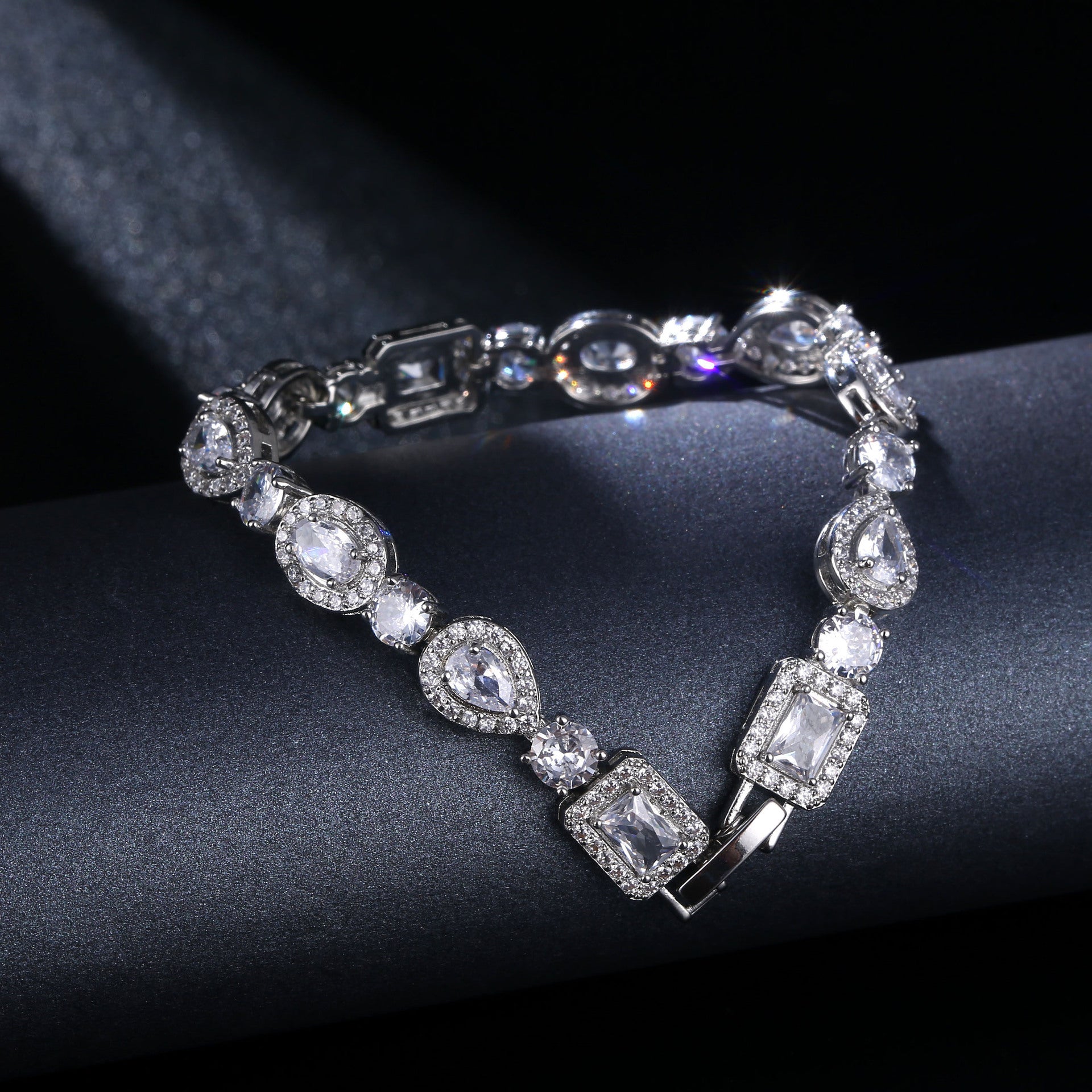 Multi-shapes Zircon Bracelet