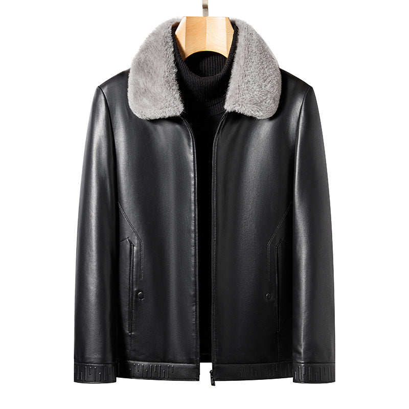 Businessman Leather Coat