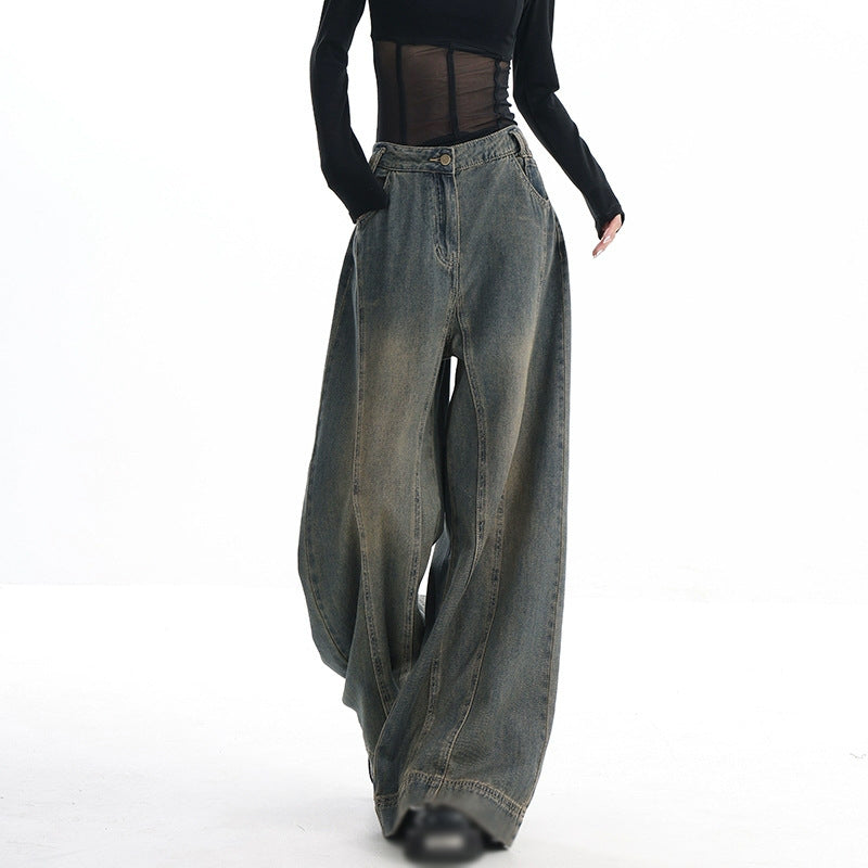 Wide-Leg Vintage Denim