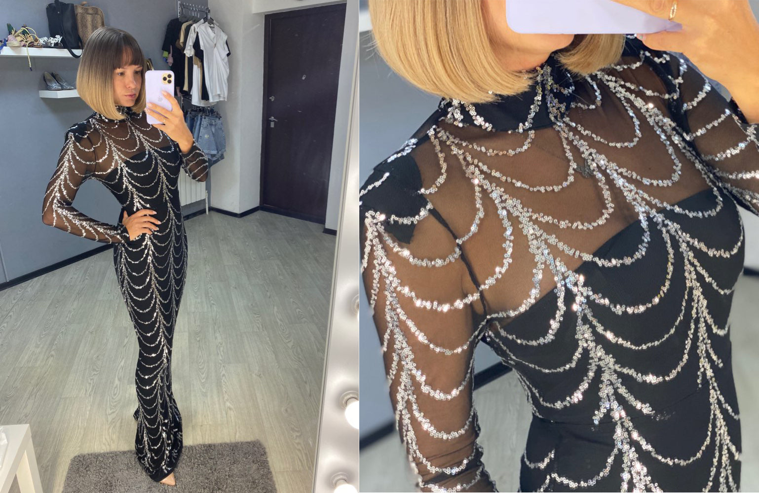 Sequins-Maxi Dress