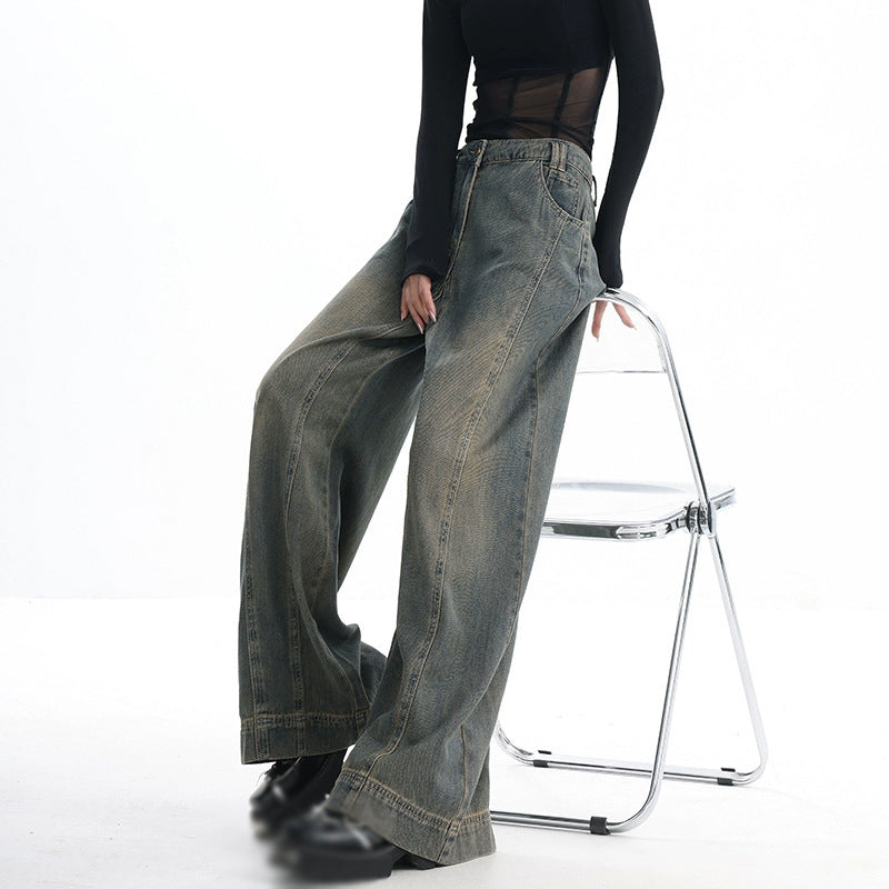 Wide-Leg Vintage Denim