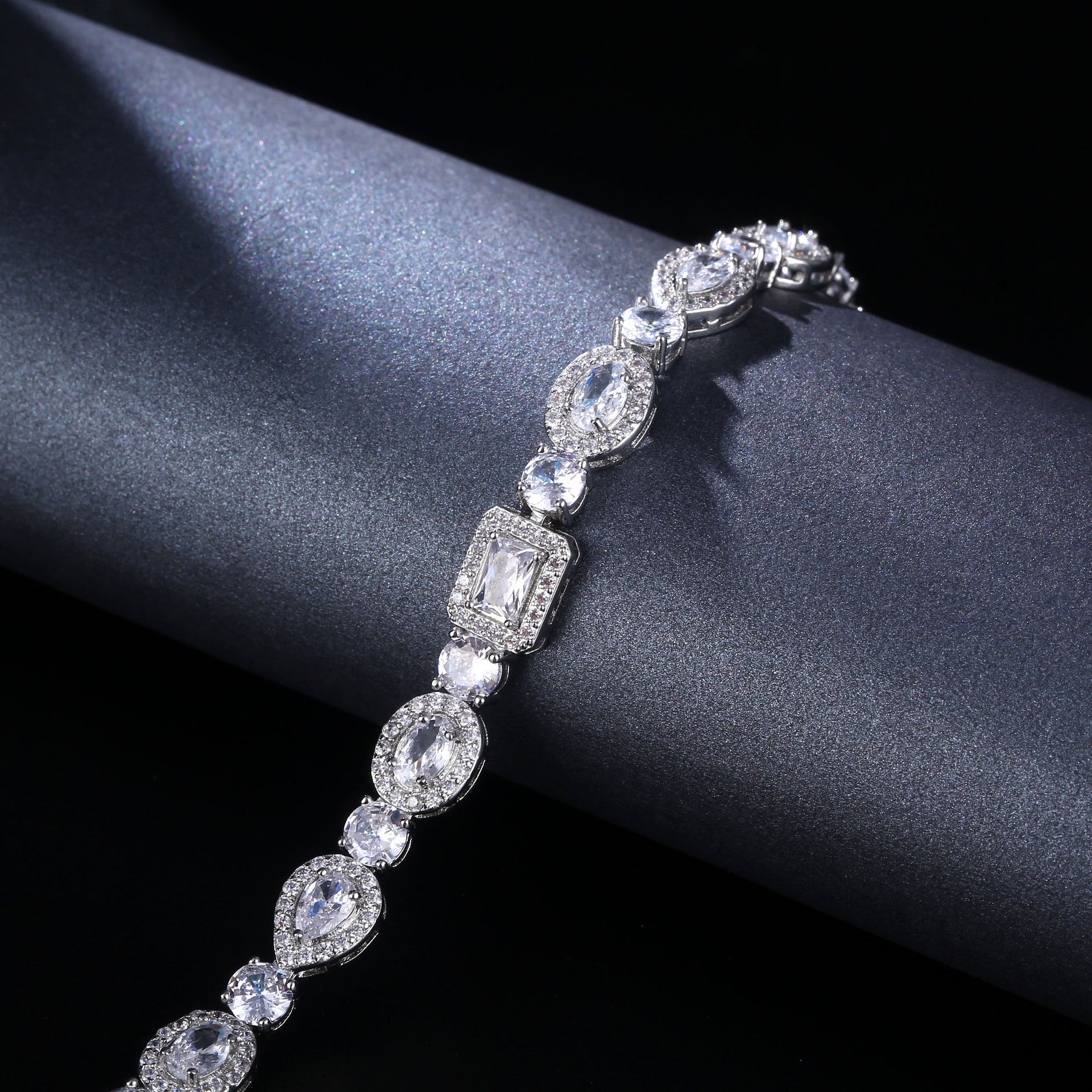Multi-shapes Zircon Bracelet