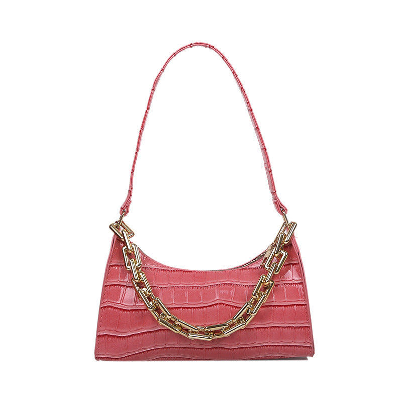 Chained One-Shoulder Arm Baguette