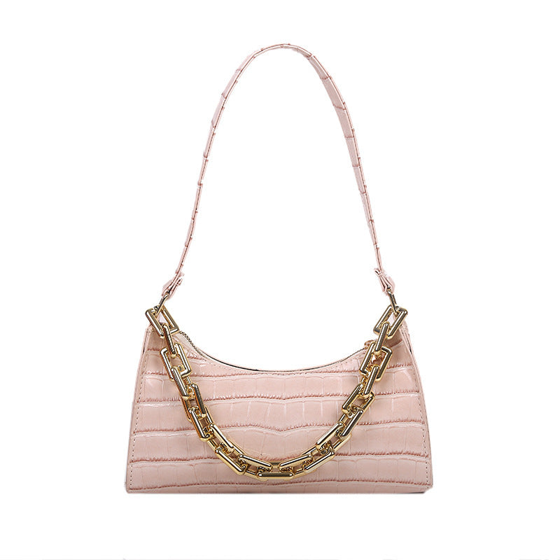 Chained One-Shoulder Arm Baguette