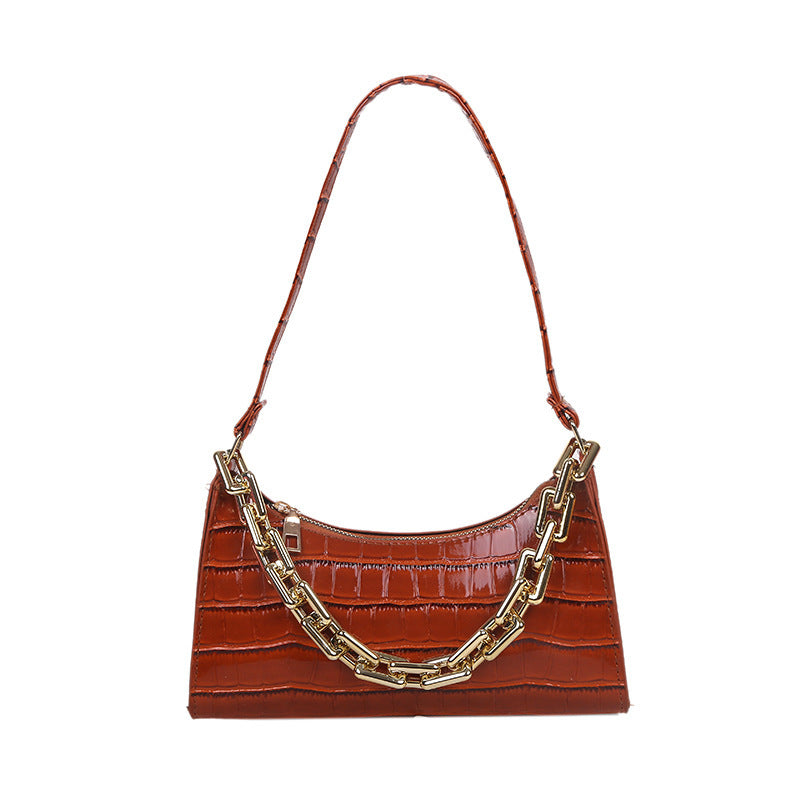 Chained One-Shoulder Arm Baguette