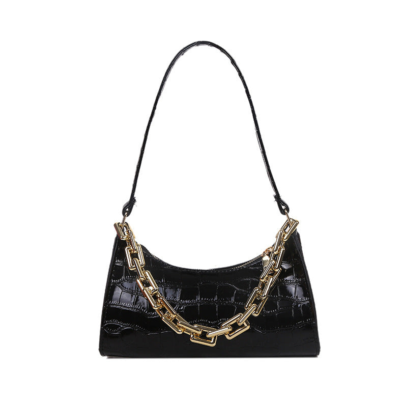 Chained One-Shoulder Arm Baguette