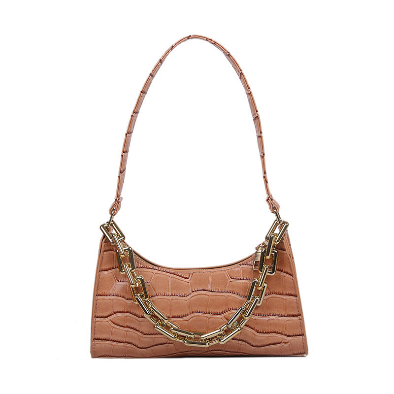 Chained One-Shoulder Arm Baguette