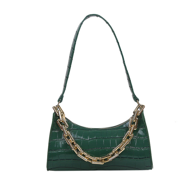 Chained One-Shoulder Arm Baguette