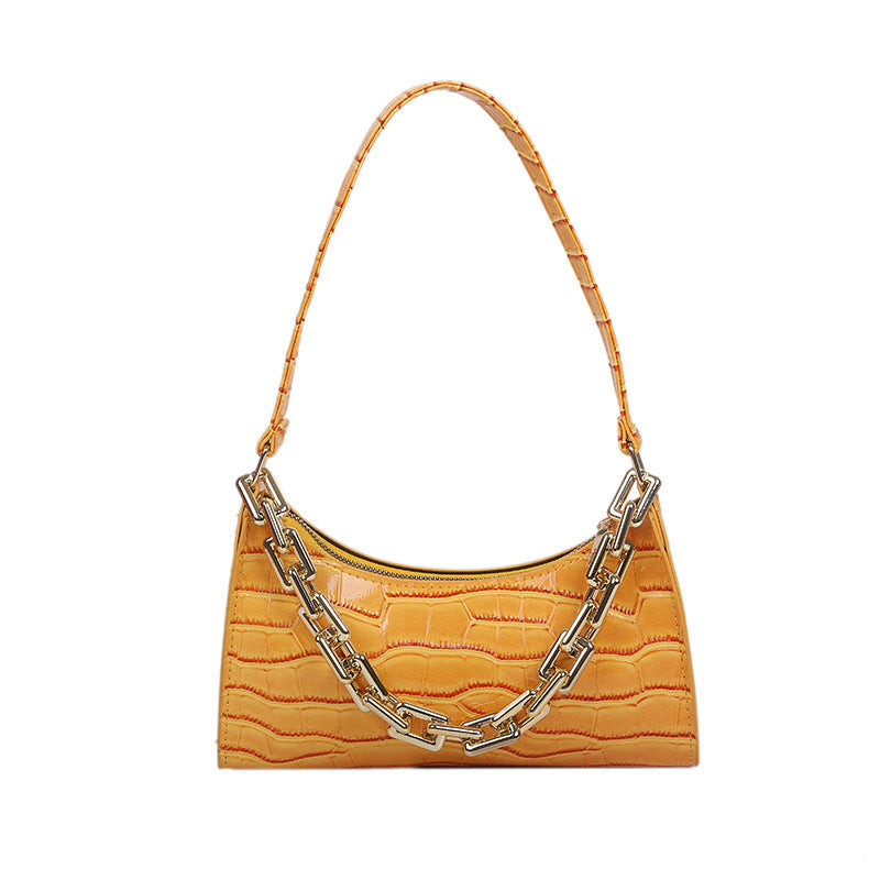 Chained One-Shoulder Arm Baguette
