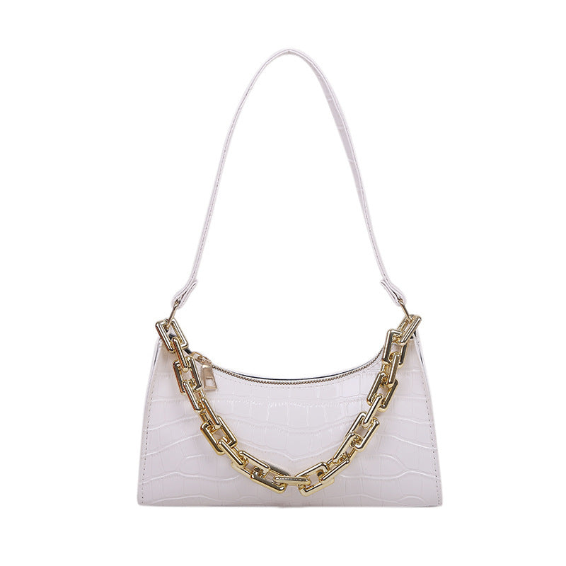 Chained One-Shoulder Arm Baguette