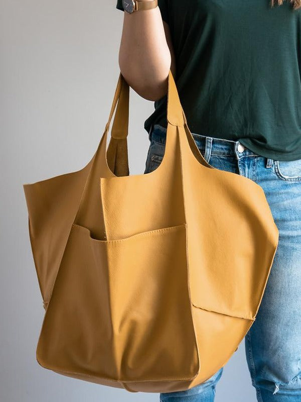 Vintage Capacity Luxury Soft Leather Handbag