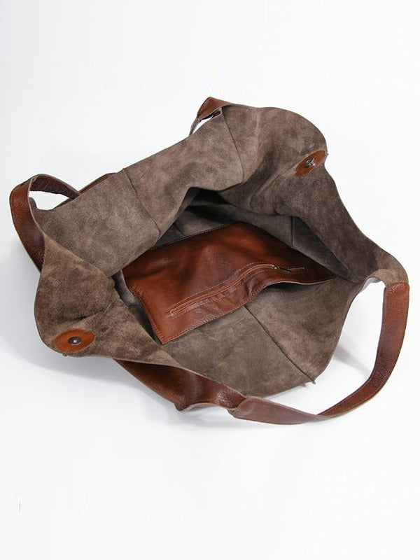 Vintage Capacity Luxury Soft Leather Handbag