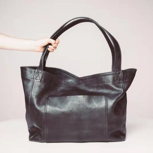Vintage Capacity Luxury Soft Leather Handbag