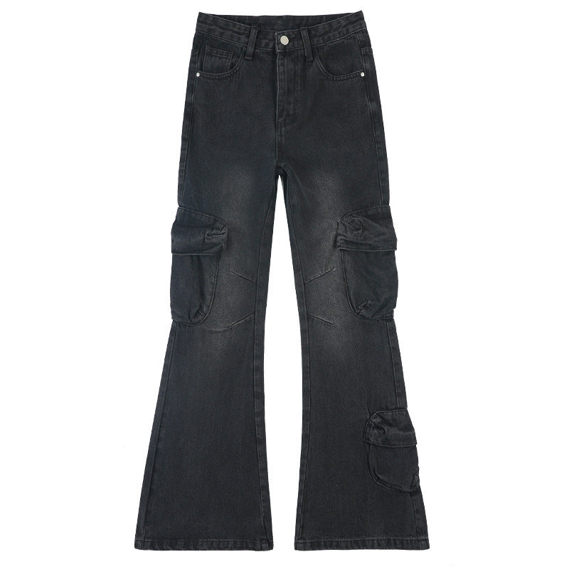 Flared Cargo Jeans
