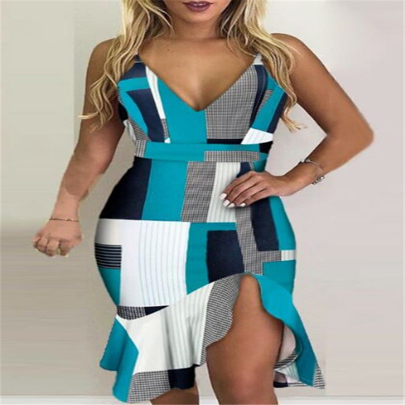 Halter Irregular Skirt Dresses
