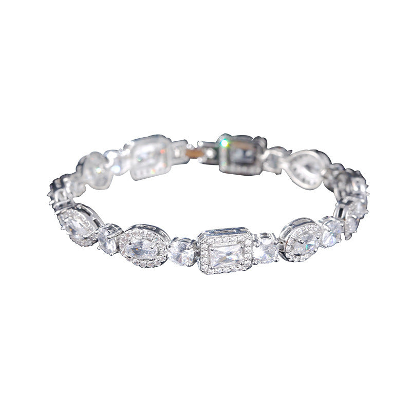 Multi-shapes Zircon Bracelet
