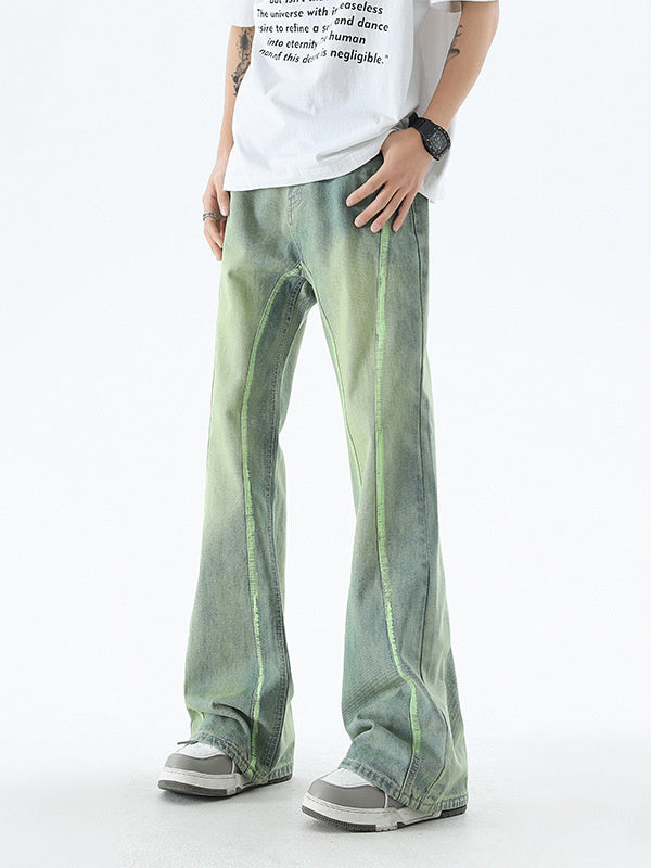 Fashion Retro Washed Stitching Jeans Men