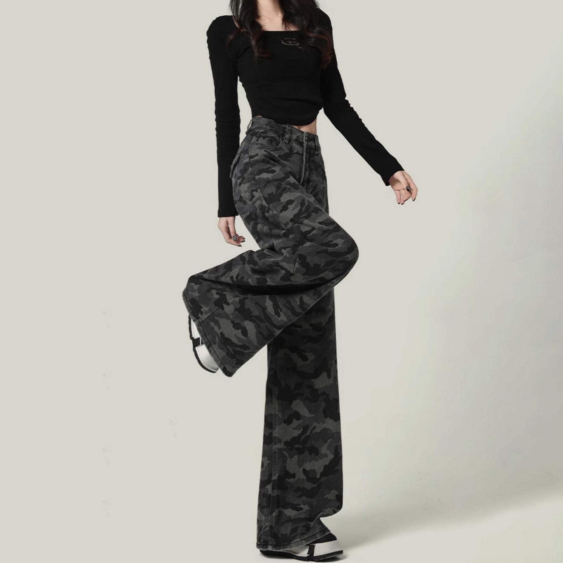 Camo Denim Pants