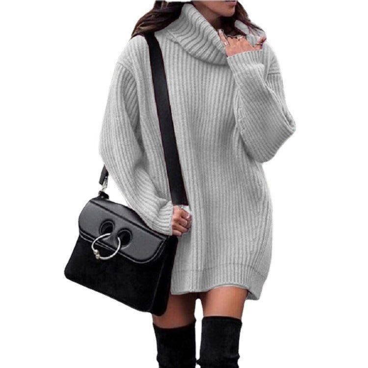 Knitted Dress Sleeves Women