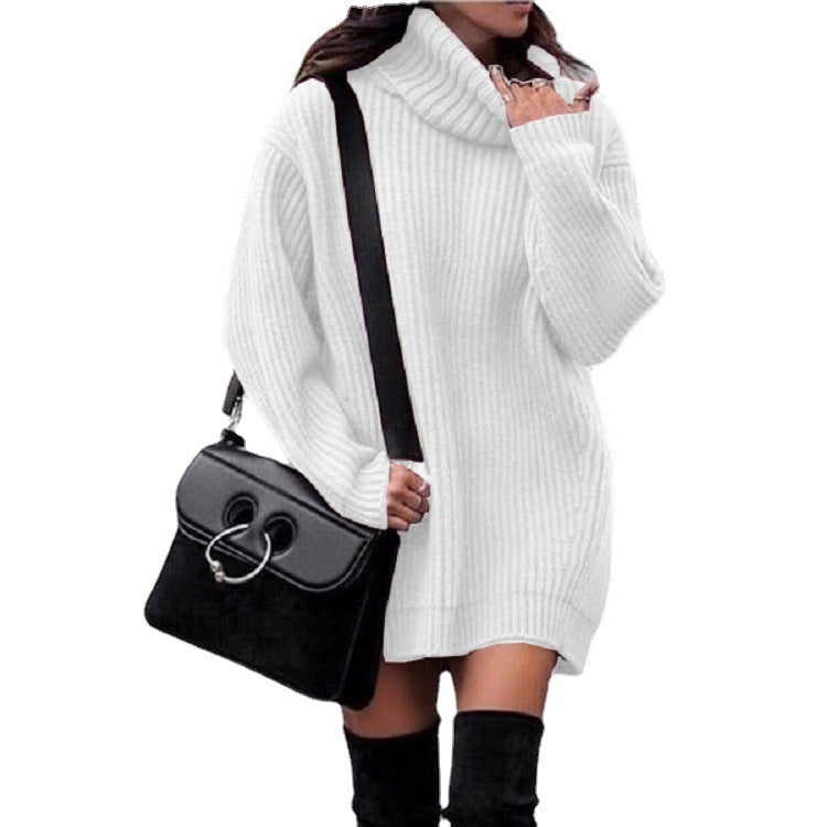 Knitted Dress Sleeves Women