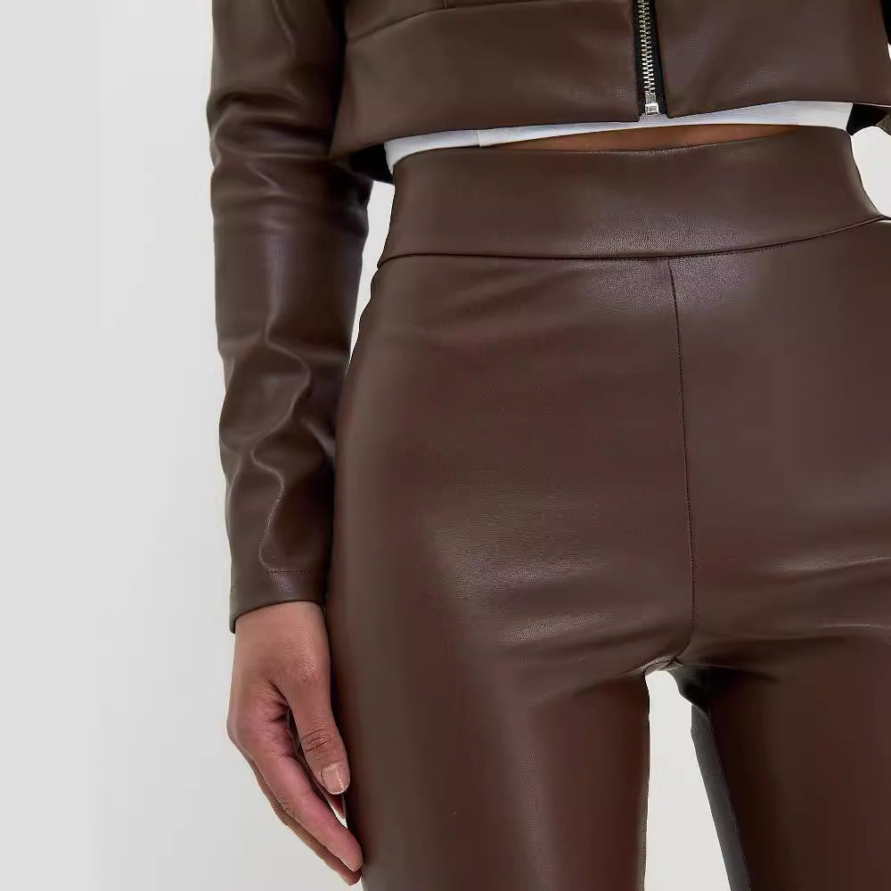 Glossy Vivid Flared Pants