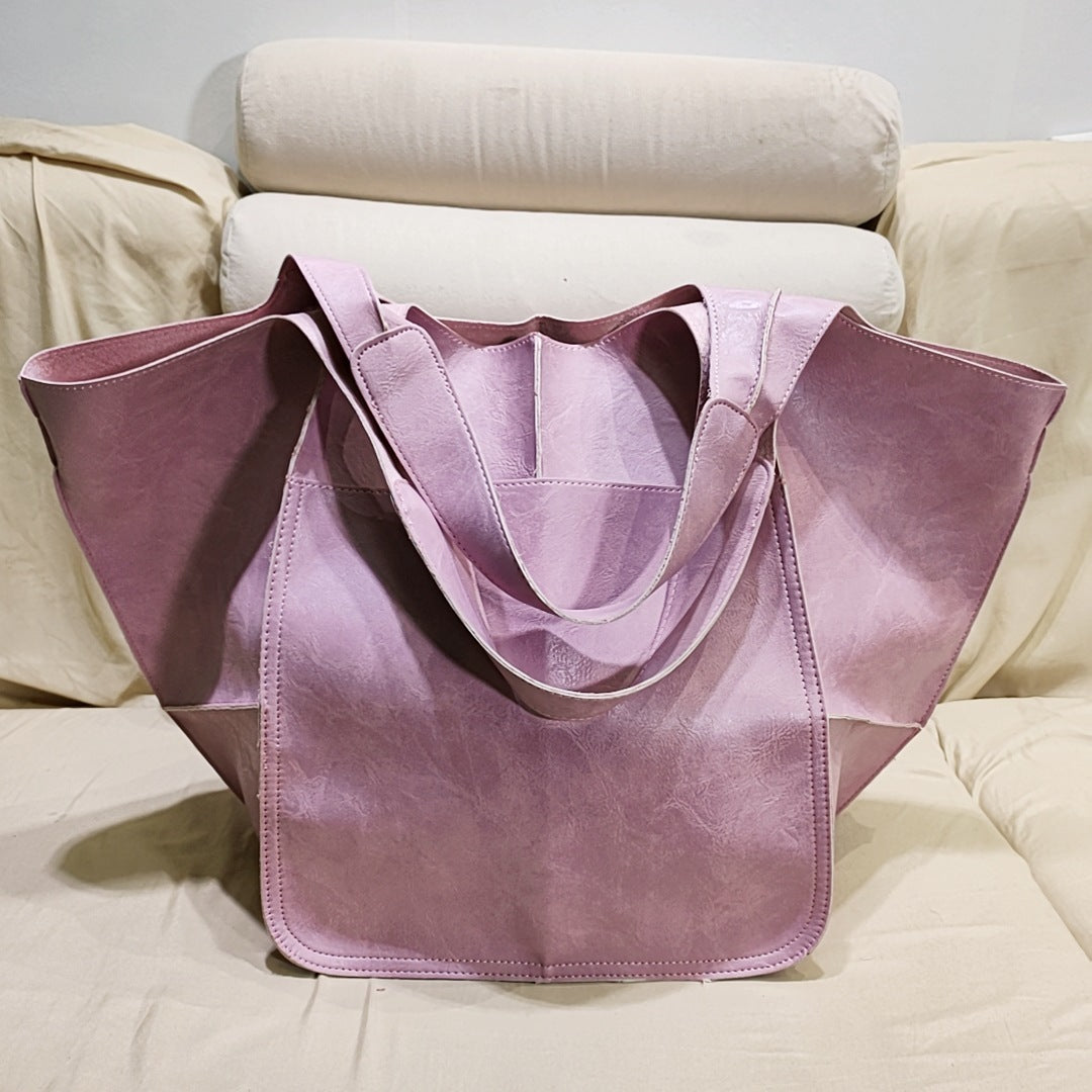 Vintage Capacity Luxury Soft Leather Handbag