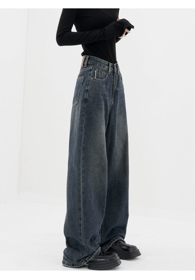 Dark Blue Denim Trousers