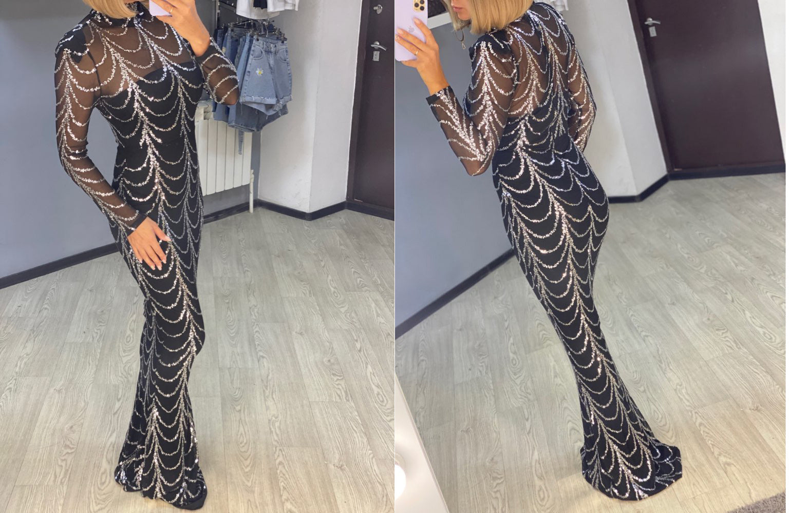 Sequins-Maxi Dress