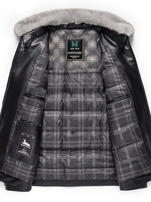Businessman Leather Coat