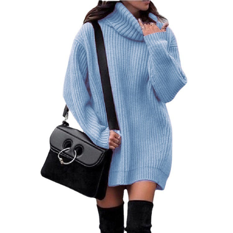 Knitted Dress Sleeves Women