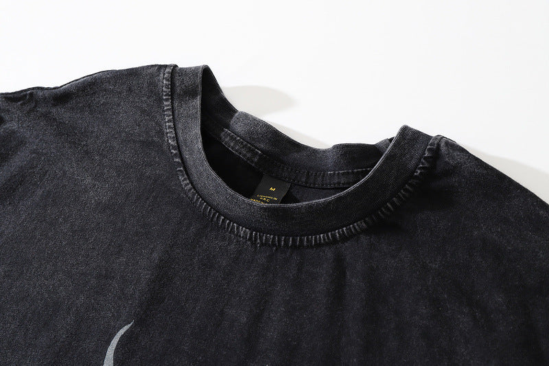 Cartoon Graphic Washed T-Shirt