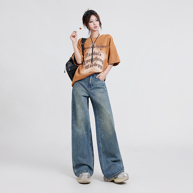 Straight Denim Trousers