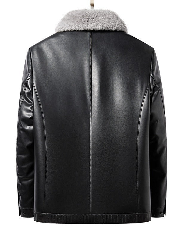 Businessman Leather Coat