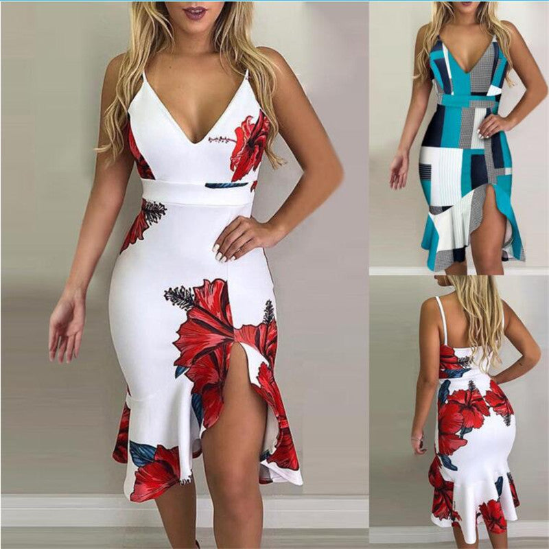 Halter Irregular Skirt Dresses