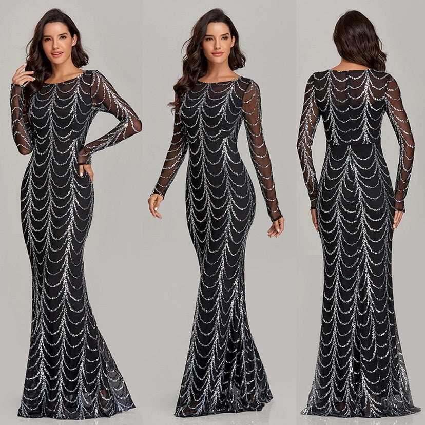 Sequins-Maxi Dress