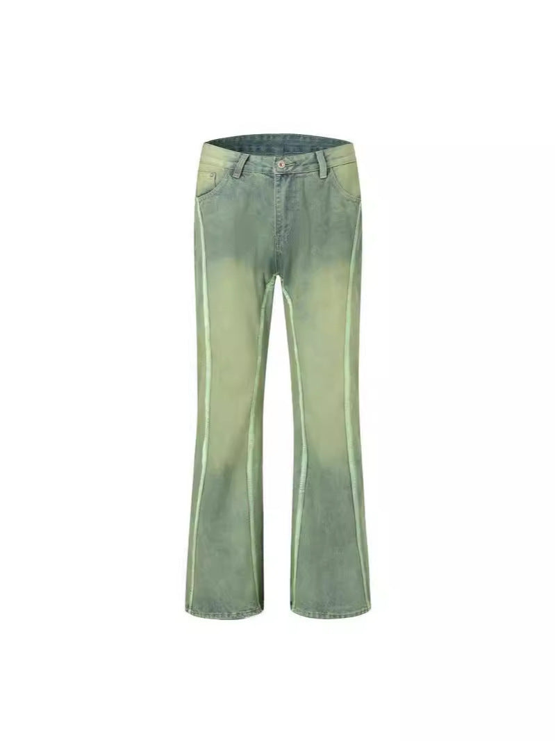 Fashion Retro Washed Stitching Jeans Men