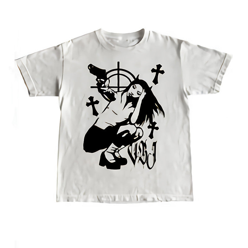 Punk Graphic White Shirt