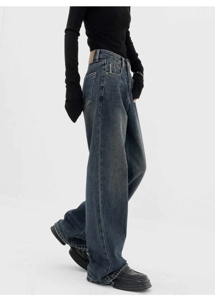 Dark Blue Denim Trousers