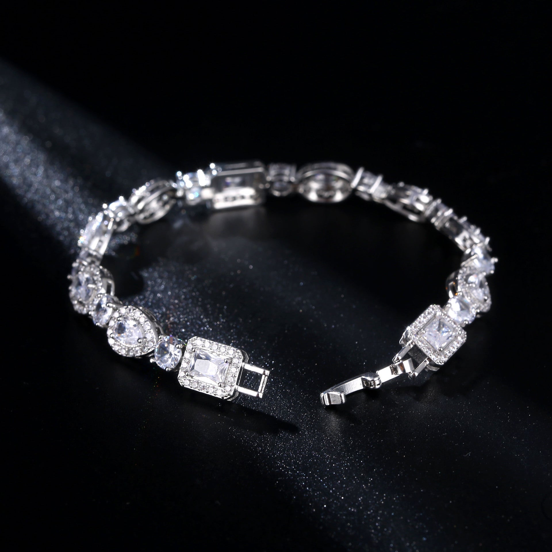 Multi-shapes Zircon Bracelet