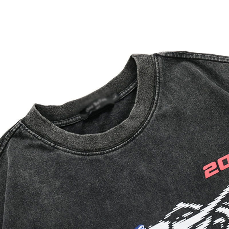 Premium Graphic Ribs Washed T-Shirt