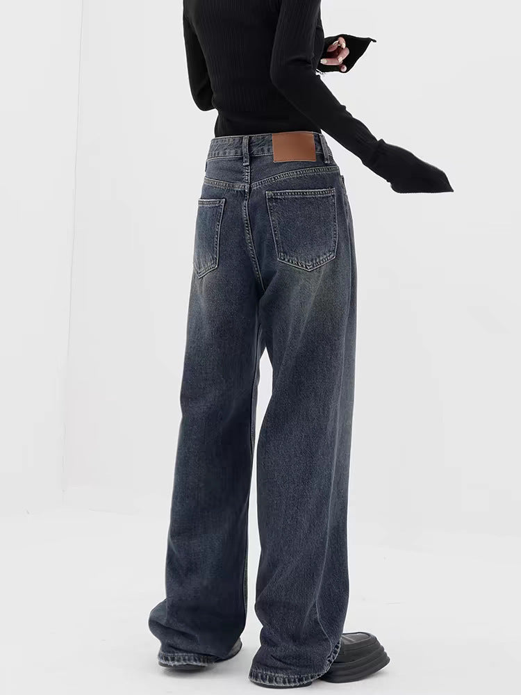 Dark Blue Denim Trousers