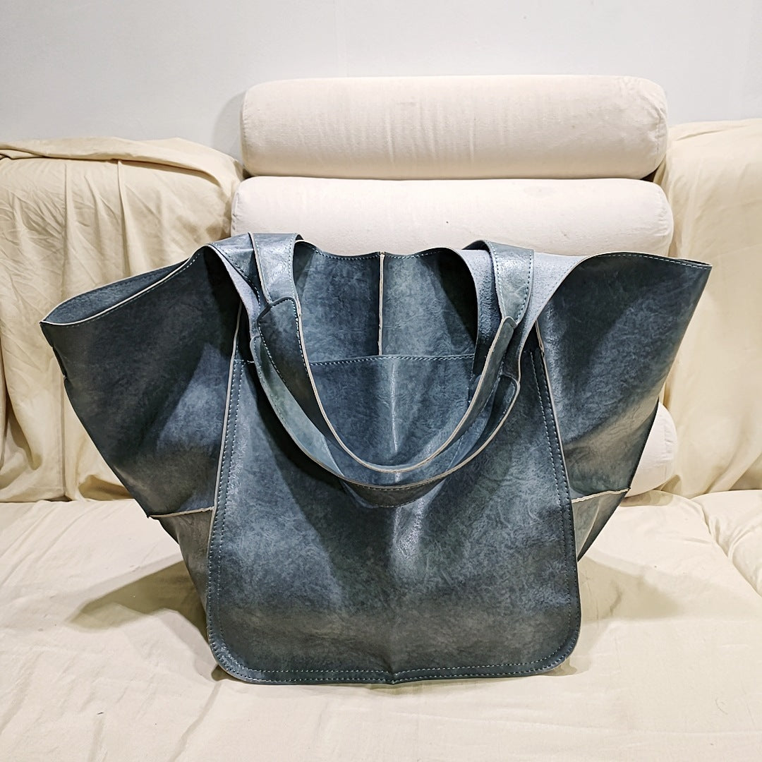 Vintage Capacity Luxury Soft Leather Handbag