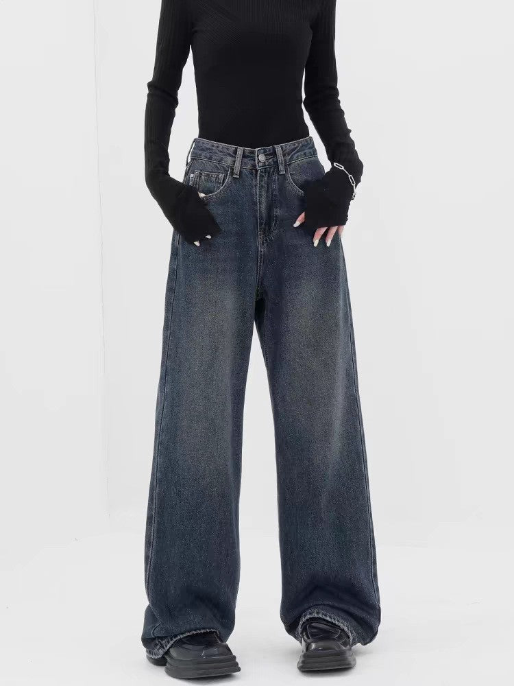 Dark Blue Denim Trousers