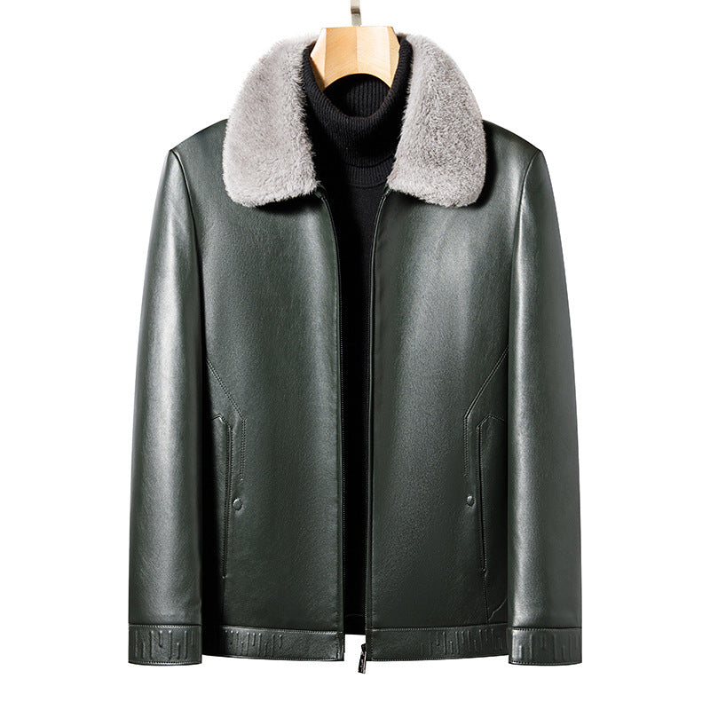 Businessman Leather Coat