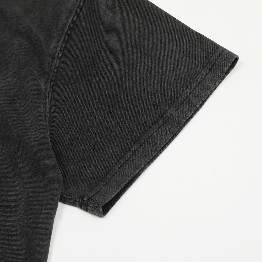 Zip Fade Washed T-Shirt