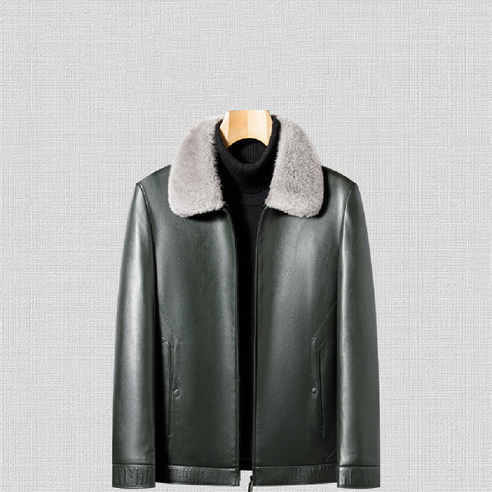 Businessman Leather Coat