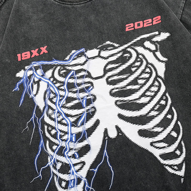 Premium Graphic Ribs Washed T-Shirt
