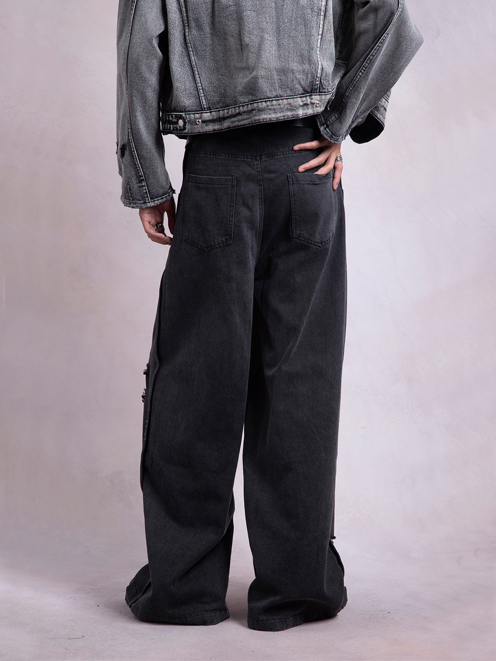 Irregular Design Broken Wide-leg Pants
