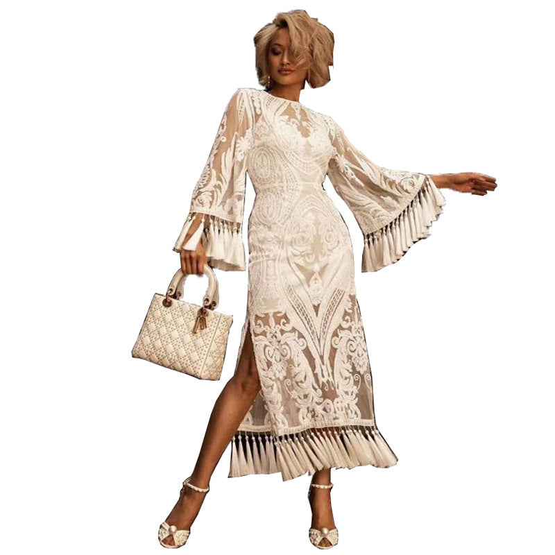 Embroidered Tassel Dresses