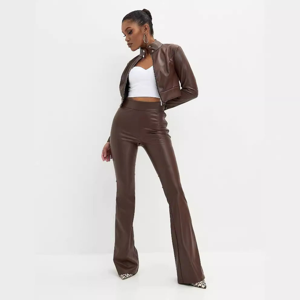 Glossy Vivid Flared Pants